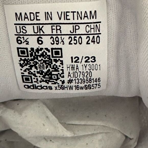 Adidas Racer TR 23 EL Big Kids 6.5 ID7920 White with Geometric Designs - Picture 10 of 12